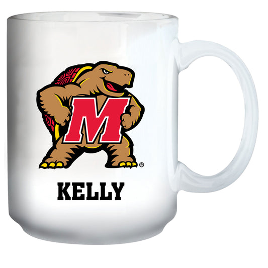 White Maryland Terrapins 15oz. Personalized Mug