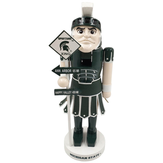 Green/White Michigan State Spartans 12'' Rivalry Nutcracker