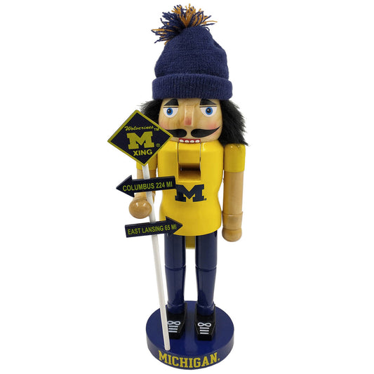 Blue Michigan Wolverines 12'' Rivalry Nutcracker