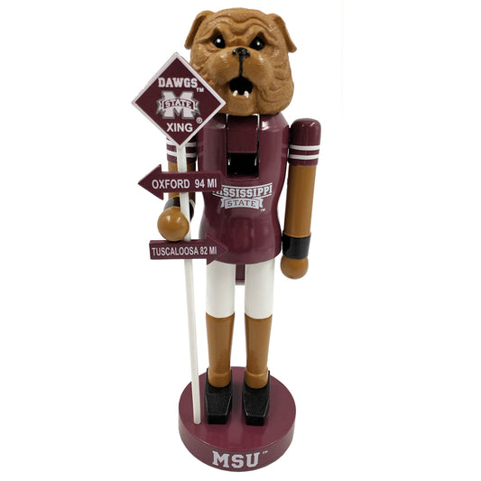 Maroon/White Mississippi State Bulldogs 12'' Rivalry Nutcracker