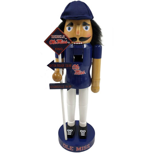 Blue/Red Ole Miss Rebels 12'' Rivalry Nutcracker