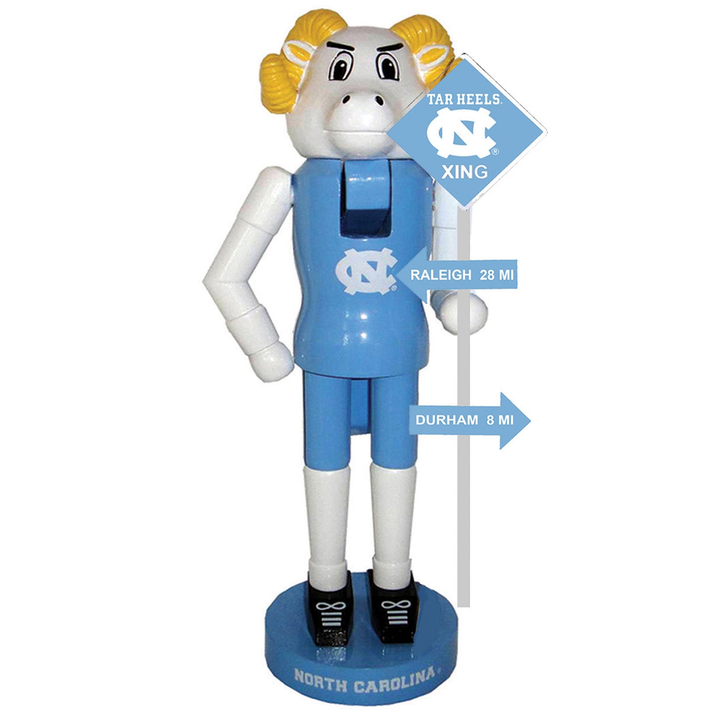 Blue/White North Carolina Tar Heels 12'' Rivalry Nutcracker