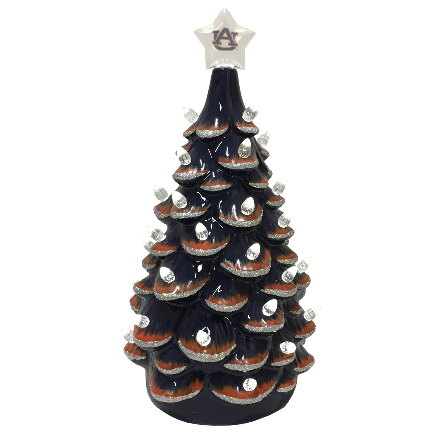 Blue Auburn Tigers 14'' Ceramic Tree