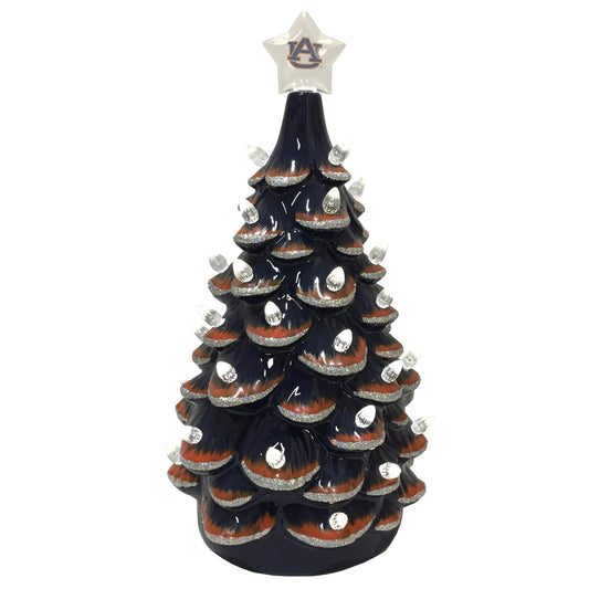 Blue Auburn Tigers 14'' Ceramic Tree