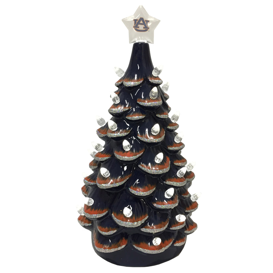Blue Auburn Tigers 14'' Ceramic Tree