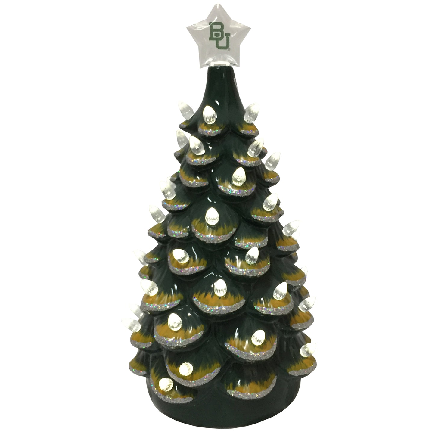 Green Baylor Bears 14'' Ceramic Tree