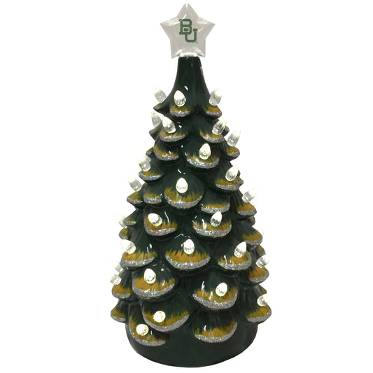 Green Baylor Bears 14'' Ceramic Tree