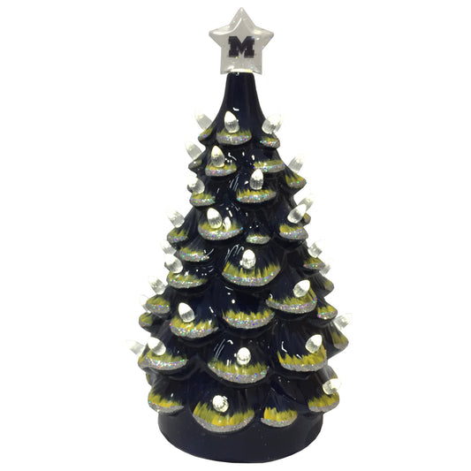 Blue Michigan Wolverines 14'' Ceramic Tree