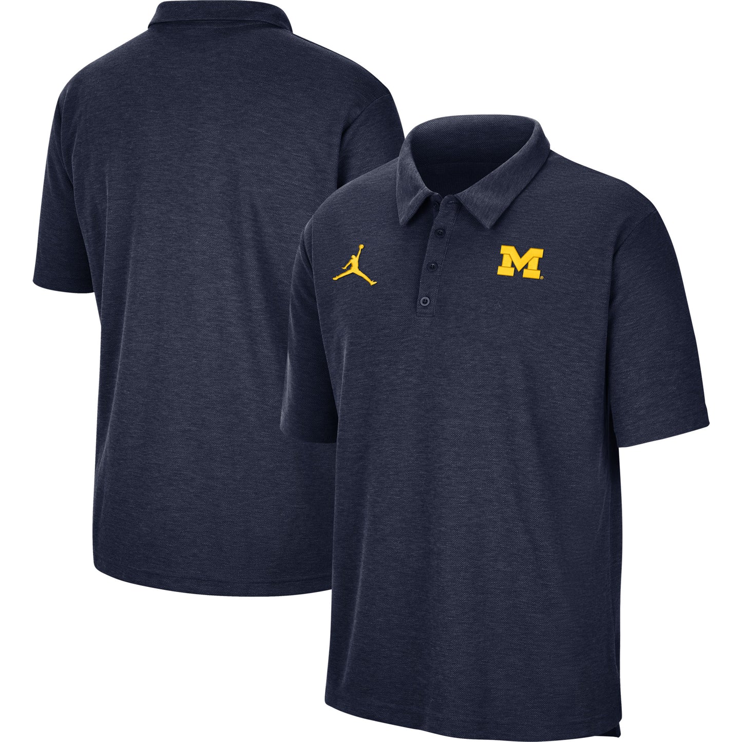 Men's Jordan Brand Navy Michigan Wolverines Team Performance Polo