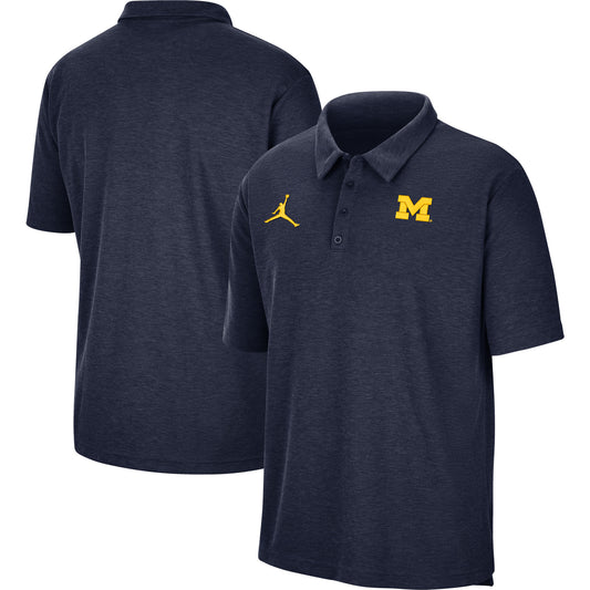 Men's Jordan Brand Navy Michigan Wolverines Team Performance Polo