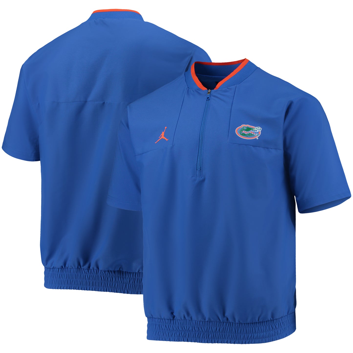 Men's Jordan Brand Royal Florida Gators 2021 Coaches Short Sleeve Quarter-Zip Jacket