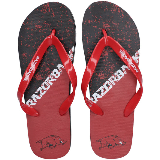 FOCO Arkansas Razorbacks Big Logo Flip-Flops