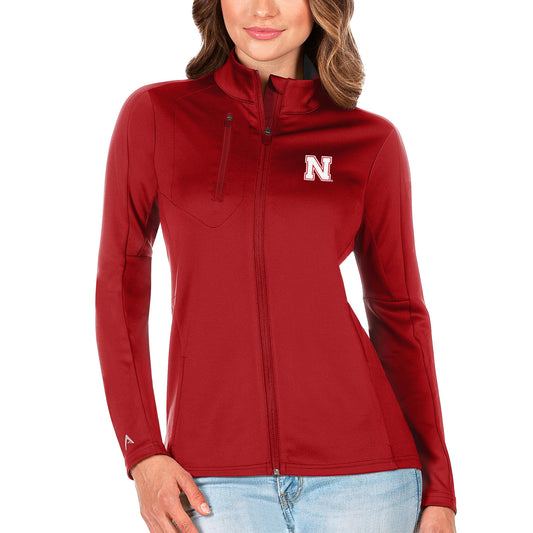 Women's Antigua Scarlet Nebraska Huskers Generation Full-Zip Jacket