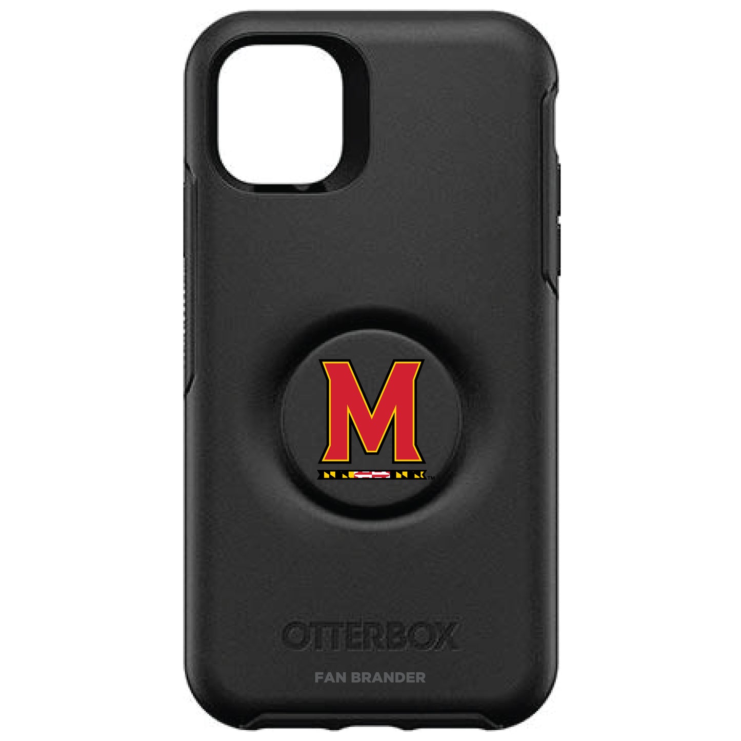 OtterBox Black Maryland Terrapins Otter+Pop PopSocket Primary Symmetry iPhone Case