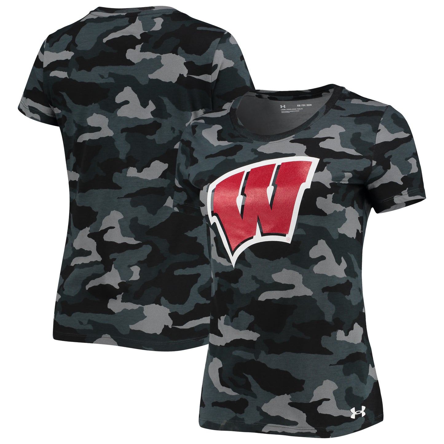 Women's Under Armour Camo Wisconsin Badgers T-Shirt