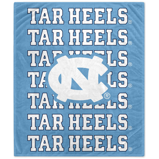 North Carolina Tar Heels 60" x 70" Echo Wordmark Lightweight Blanket