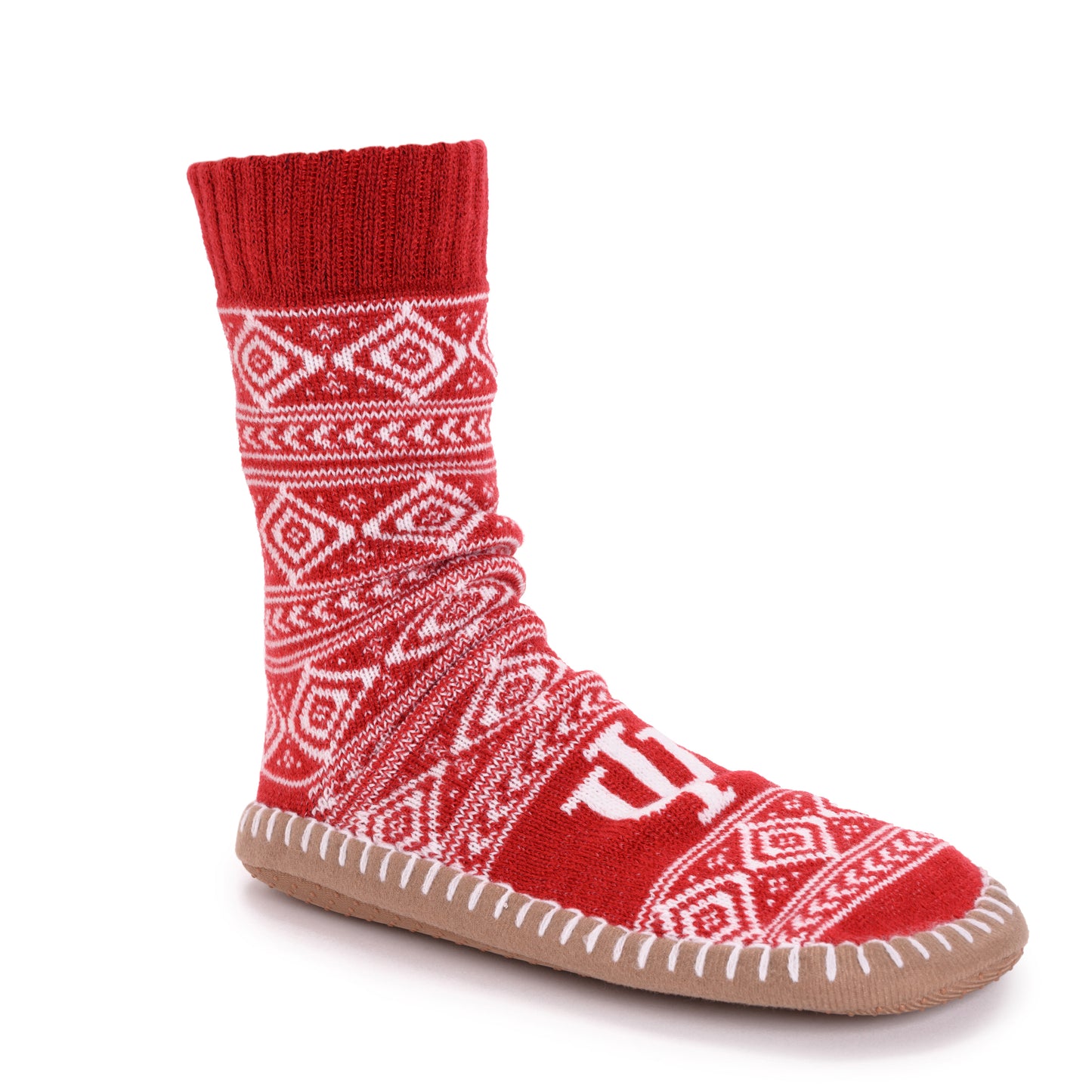 Muk Luks Crimson Indiana Hoosiers Team Game Day Slipper Socks