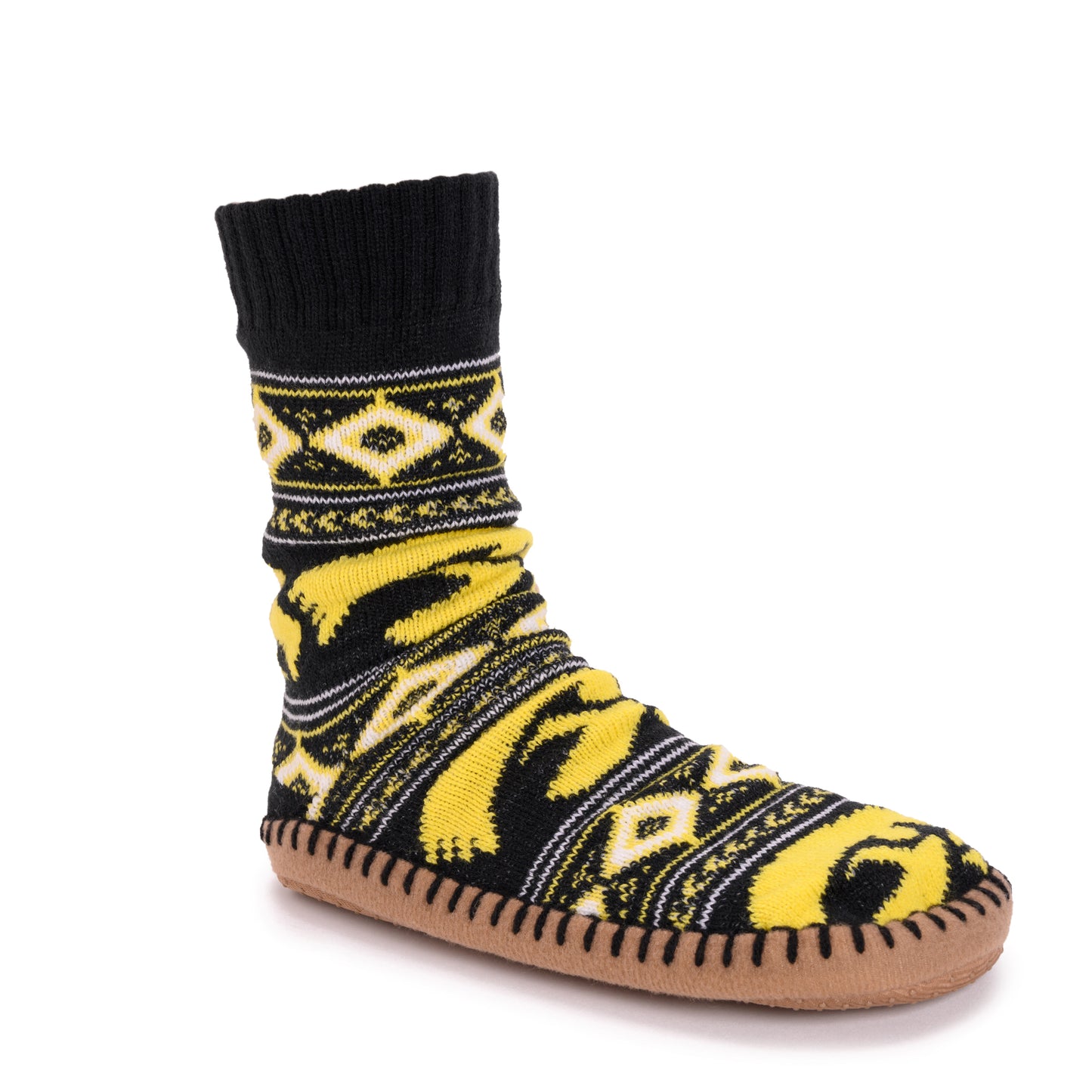 Muk Luks Black Iowa Hawkeyes Team Game Day Slipper Socks