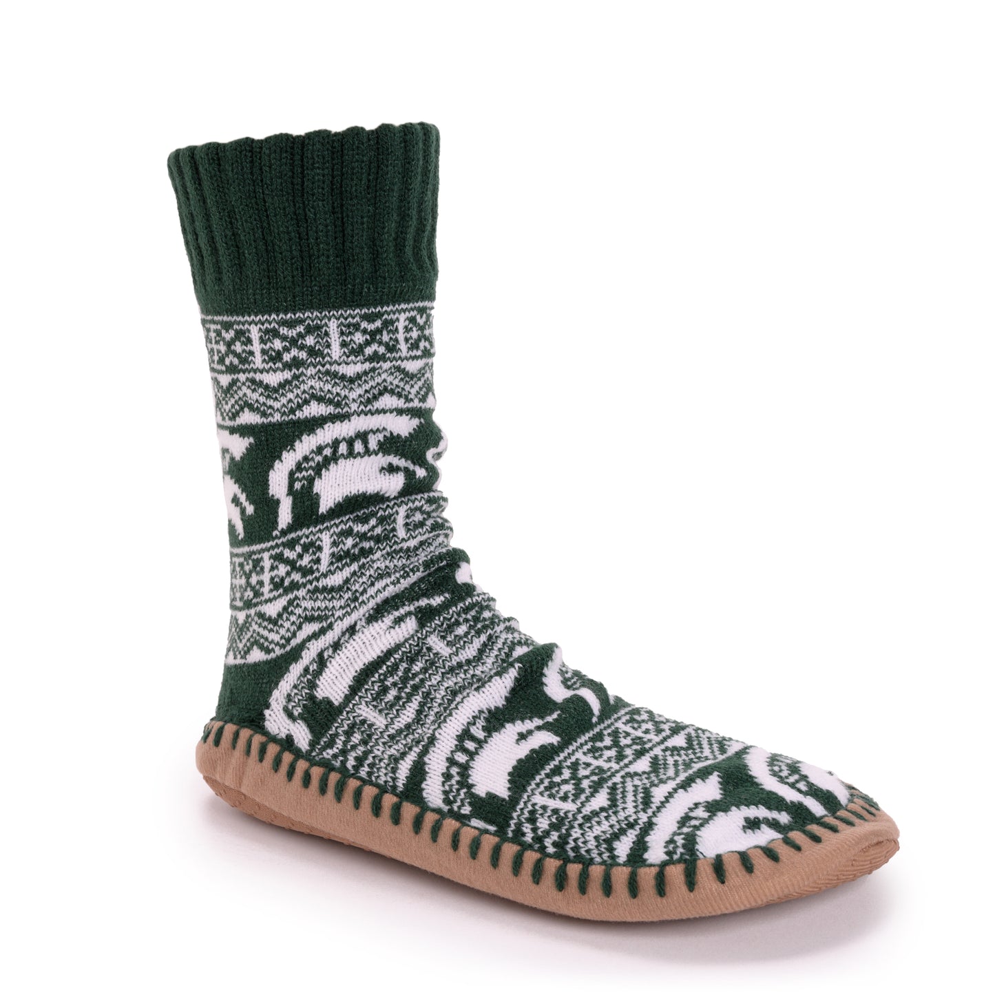 Muk Luks Green Michigan State Spartans Team Game Day Slipper Socks