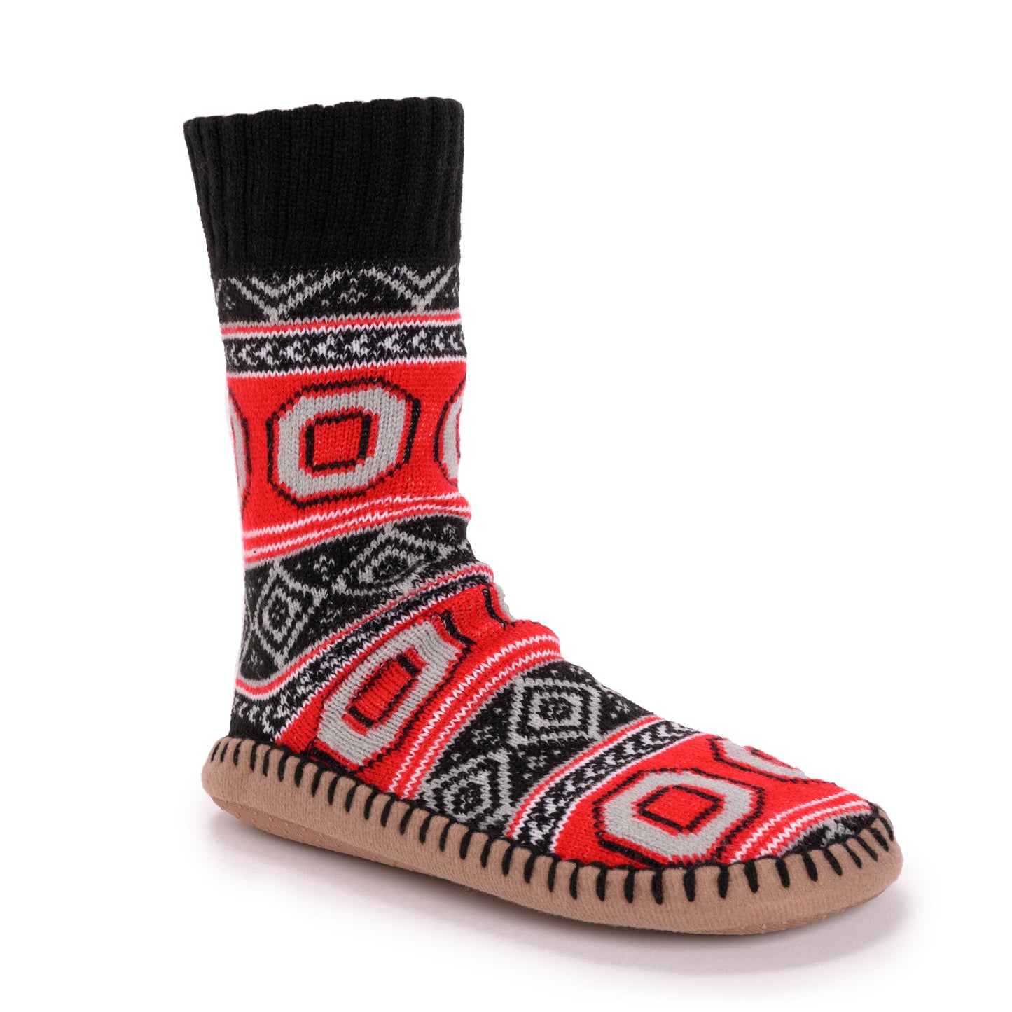 Muk Luks Scarlet Ohio State Buckeyes Team Game Day Slipper Socks