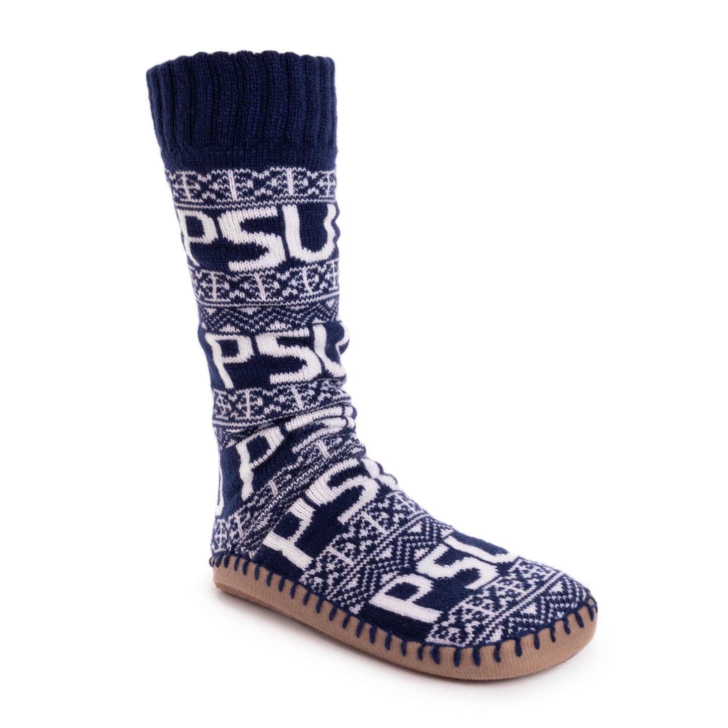 Muk Luks Navy Penn State Nittany Lions Team Game Day Slipper Socks