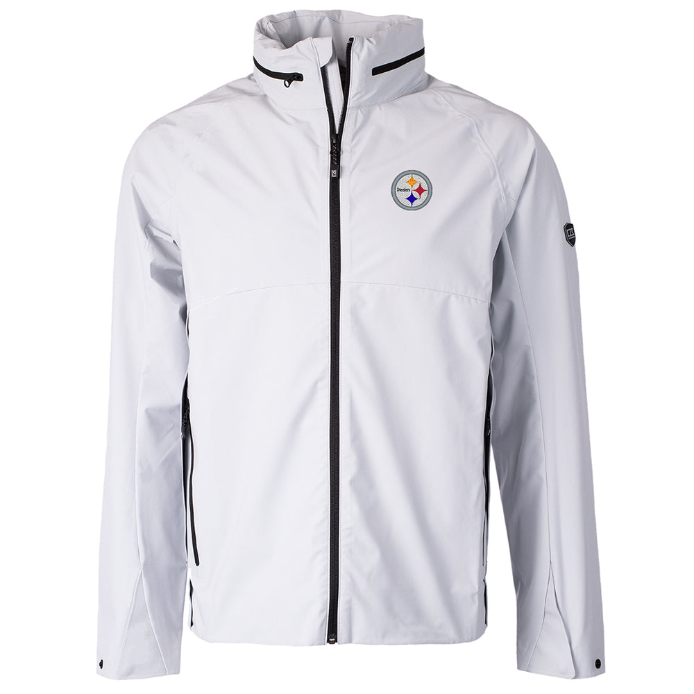 Men's Cutter & Buck White Pittsburgh Steelers Vapor Full-Zip Jacket