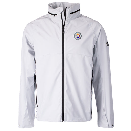 Men's Cutter & Buck White Pittsburgh Steelers Vapor Full-Zip Jacket