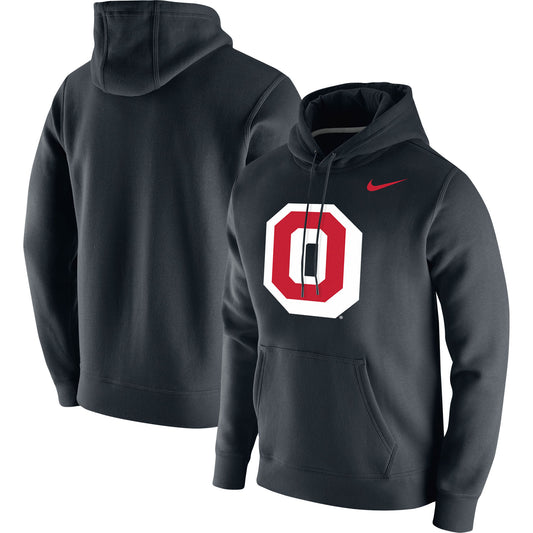 Men's Nike Black Ohio State Buckeyes Vintage School Logo Pullover Hoodie