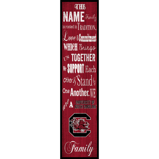 South Carolina Gamecocks 6'' x 24'' Personalized Family Banner Sign