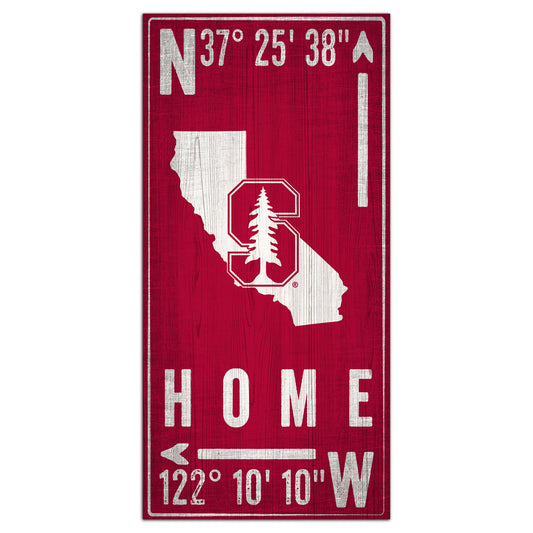 Stanford Cardinal 6'' x 12'' Team Coordinate Sign