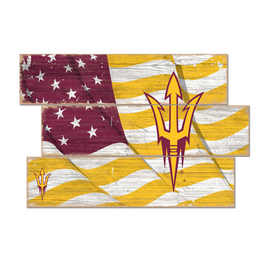 Arizona State Sun Devils 3-Plank Team Flag