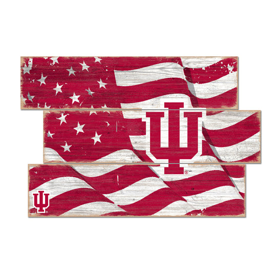 Indiana Hoosiers 3-Plank Team Flag