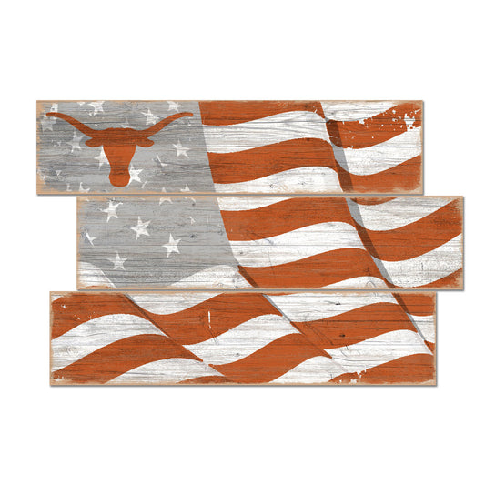 Texas Longhorns 3-Plank Team Flag