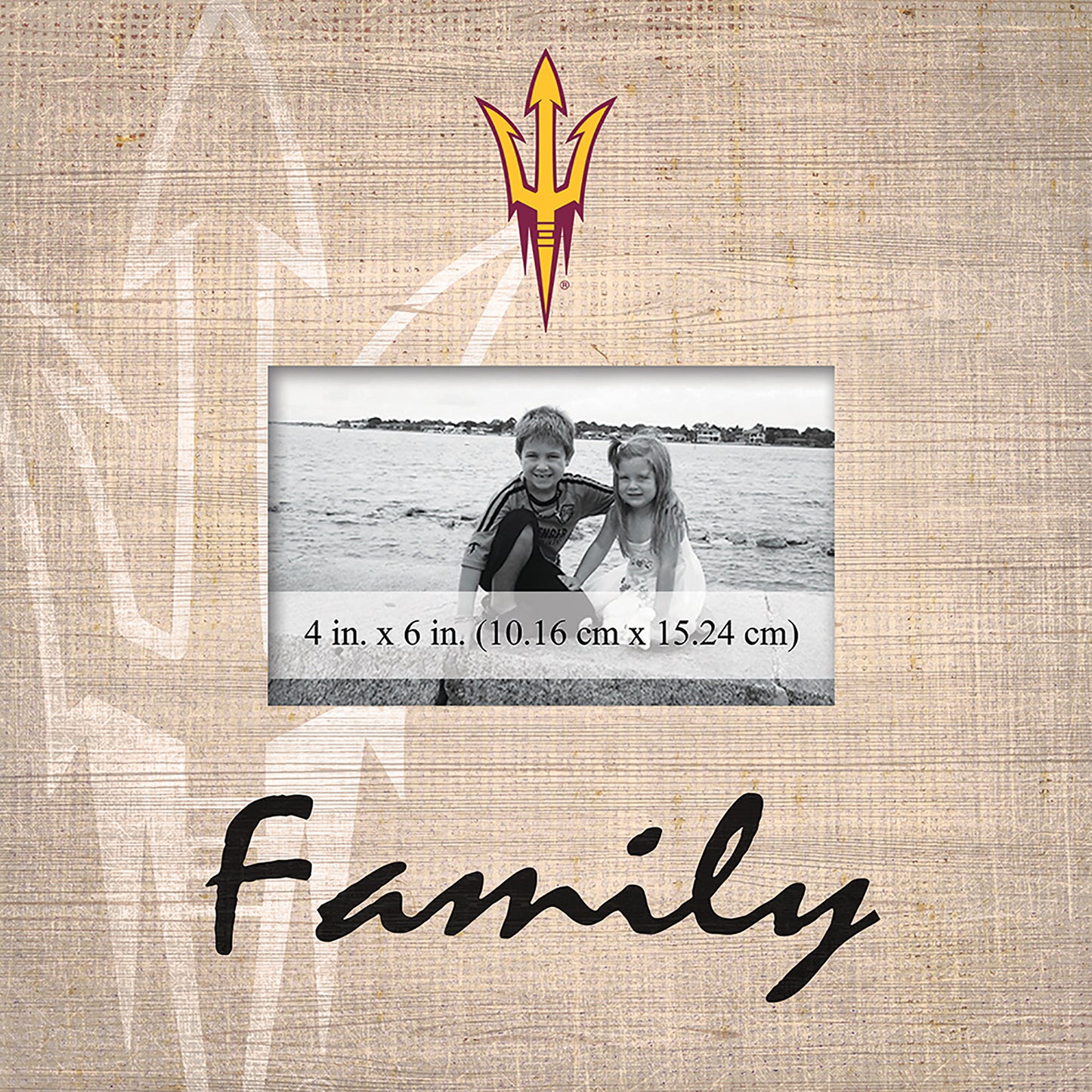 Arizona State Sun Devils 10'' x 10'' Burlap Pattern Frame