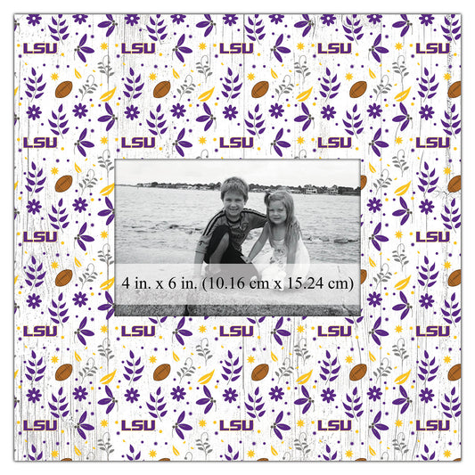 LSU Tigers 10'' x 10'' Floral Pattern Frame