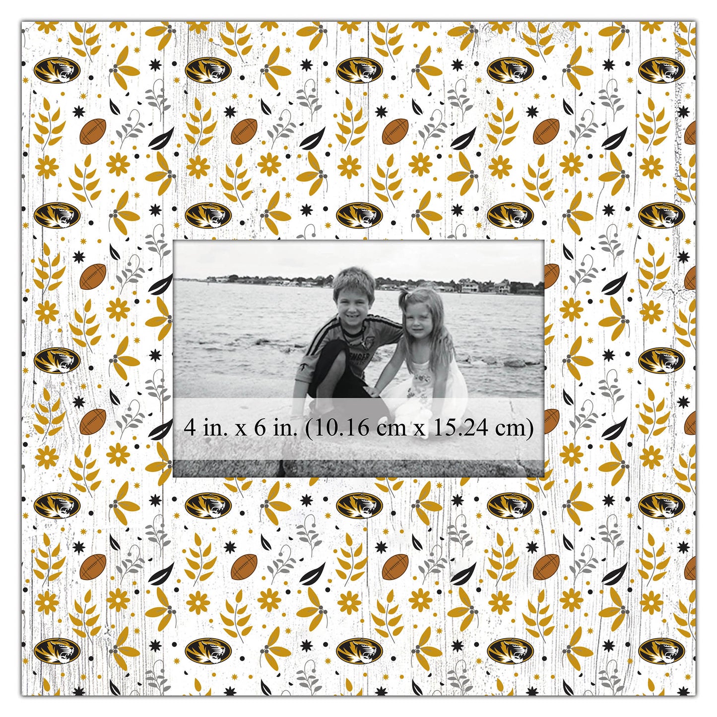 Missouri Tigers 10'' x 10'' Floral Pattern Frame