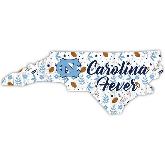 North Carolina Tar Heels 12'' Floral State Sign