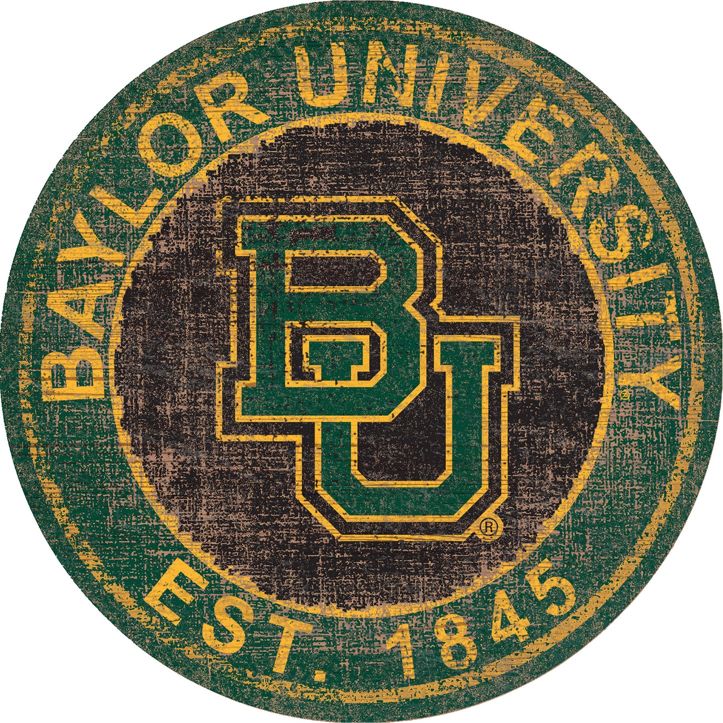 Baylor Bears 24'' Round Heritage Logo Sign