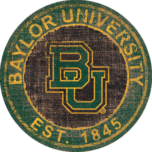 Baylor Bears 24'' Round Heritage Logo Sign