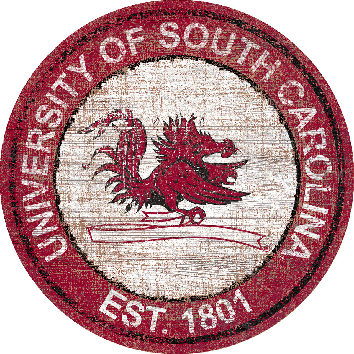 South Carolina Gamecocks 24'' Round Heritage Logo Sign