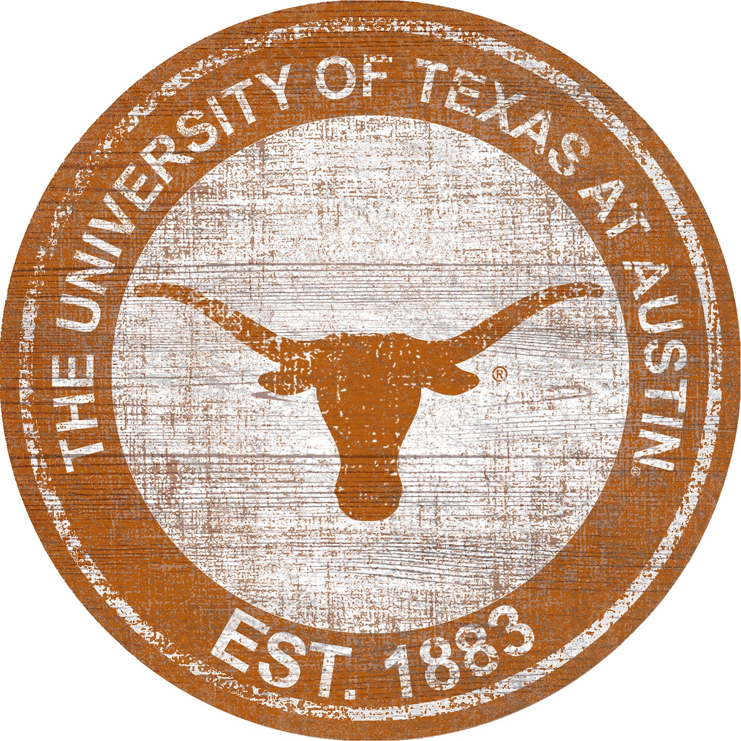 Texas Longhorns 24'' Round Heritage Logo Sign