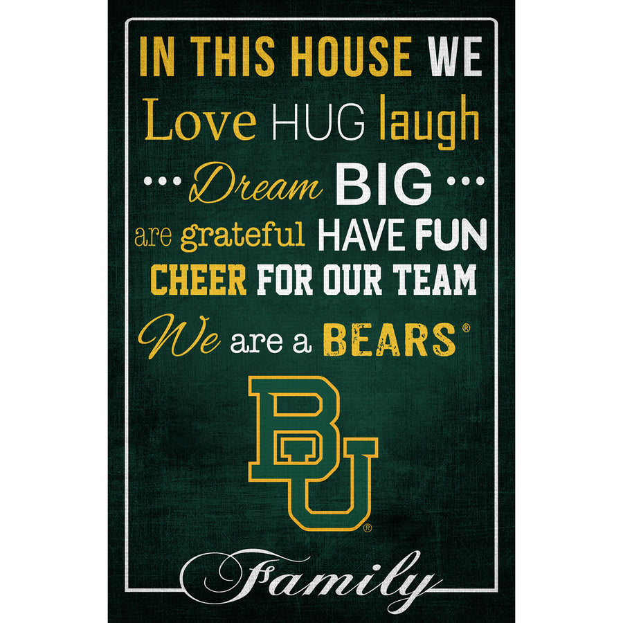 Baylor Bears 17'' x 26'' In This House Sign