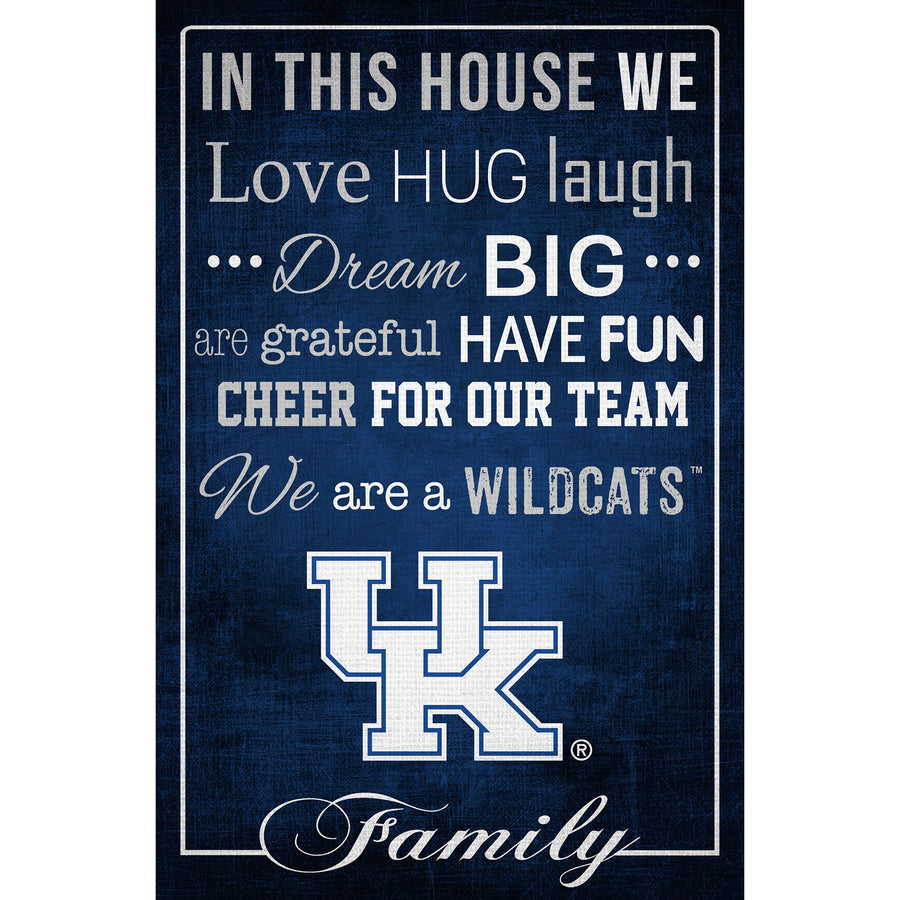 Kentucky Wildcats 17'' x 26'' In This House Sign