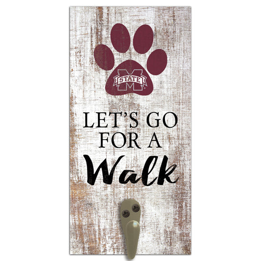 Mississippi State Bulldogs 6'' x 12'' Leash Holder Sign