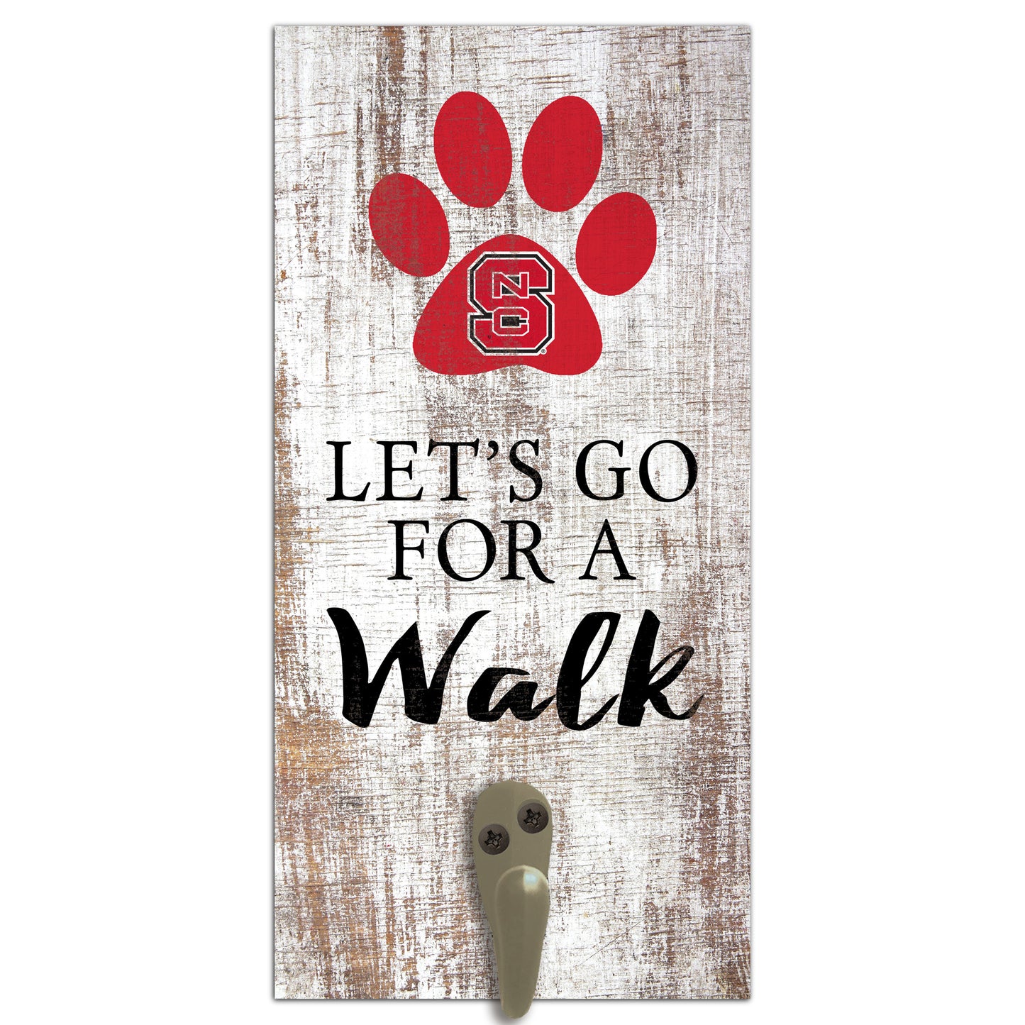 NC State Wolfpack 6'' x 12'' Leash Holder Sign