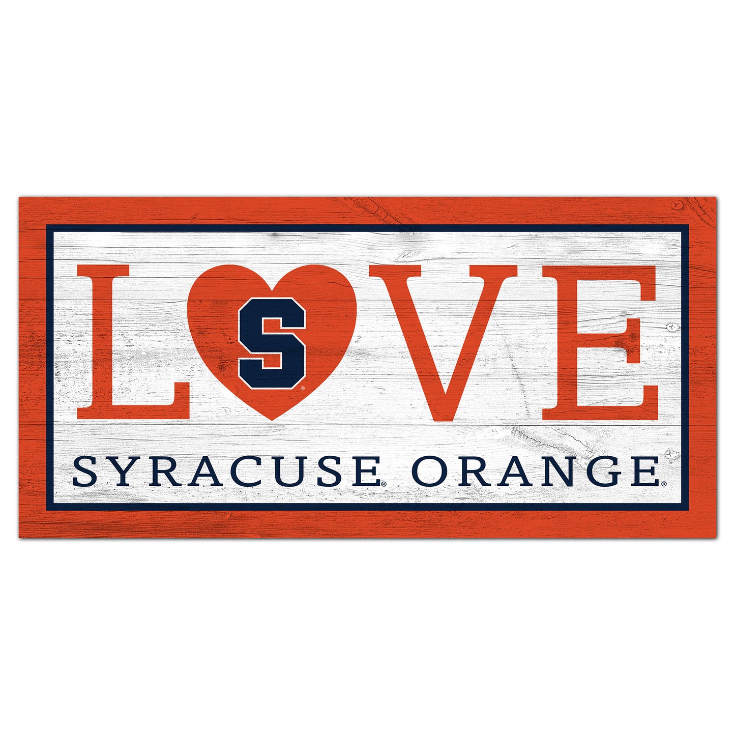 Syracuse Orange 6'' x 12'' Team Love Sign