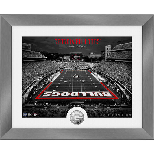Highland Mint Georgia Bulldogs 13'' x 16'' Art Deco Stadium Silver Coin Photo Mint