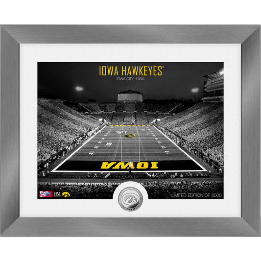 Highland Mint Iowa Hawkeyes 13'' x 16'' Art Deco Stadium Silver Coin Photo Mint