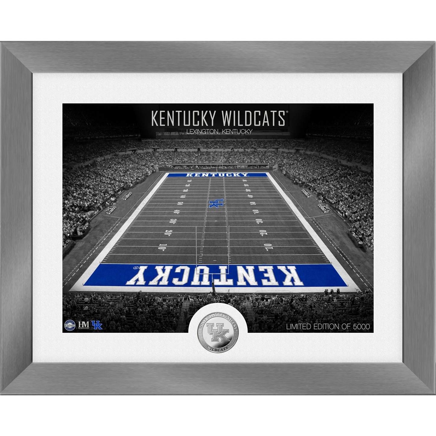Highland Mint Kentucky Wildcats 13'' x 16'' Art Deco Stadium Silver Coin Photo Mint