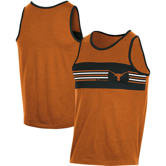 Men's Champion Texas Orange Texas Longhorns Colorblock Tank Top